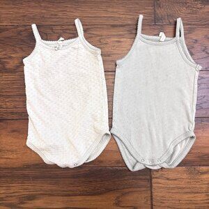 Set of 2 Quincy Mae Pointelle Onesie Bodysuits